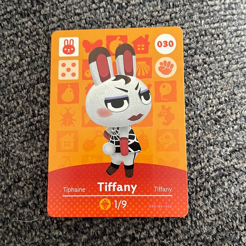 Tiffany Animal Crossing Amiibo card